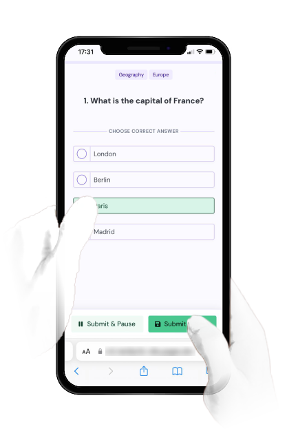 Two handed hold on mobile